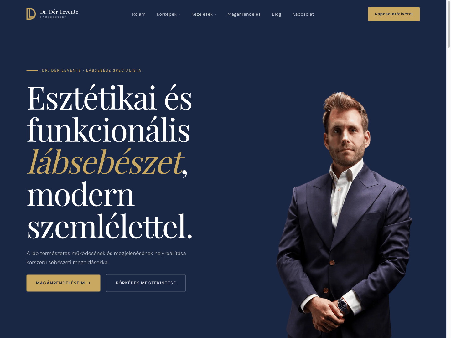 Conditions and procedures on the Dr. Dér Levente website